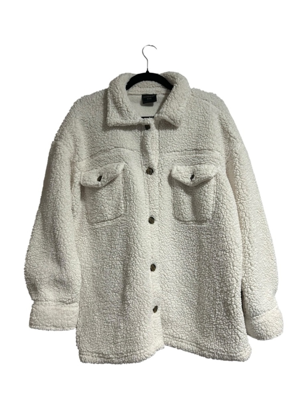 32 Degrees Ladies' Super Soft Cozy Over Shirt Jacket, Cream M/L - Picture 6 of 9